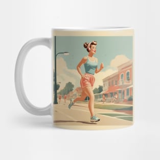 Street Jogging Vintage Style Pin Up Pace Mug